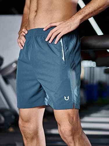 NORTHYARD Men's Running Athletic Shorts 5"/ 7"/ 9" Workout Gym Short Tennis Quick Dry Active Sport Hiking Basketball-5'' Greyblue-M - Image 7