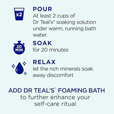 Dr Teal's Epsom Salt Magnesium Soak, Arnica Body Relief with Arnica, Menthol & Essential Oils, 3 lbs - Image 5