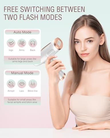 Hair Removal Device Laser Hair Removal for Women and Men IPL Hair Removal At-Home 999,999 Flashes Painless Hair Remover on Armpits Back Legs Arms Face Bikini Line-1 - Image 7
