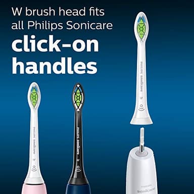 Philips Sonicare Genuine W DiamondClean Replacement Toothbrush Heads, 4 Brush Heads, White, HX6064/65 - Image 6