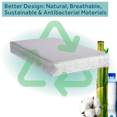 Sealy Baby Airy Night Diamond Breathable Crib Mattress, Made in USA, GREENGUARD GOLD Certified, Supportive & Sustainable Mesh Surface, 2 Stage, Toddler Bed Fit, Safety & Quality Tested, 52x28" - Image 6