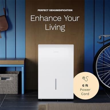 hOmeLabs 50 Pint Wi-Fi Dehumidifier for up to 7,000 Sq Ft Rooms (MAX 120 Pint at 95°F, 90% RH) – Powerful Humidity Control for Large Rooms and Basements - Image 7