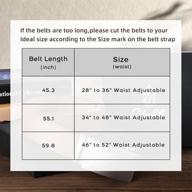 Zitahli Ratchet Belt for Men - 2 Packs Leather Mens belt For Gift Men Dress and Casual,Trim to Fit Size 34"-48" - Image 3