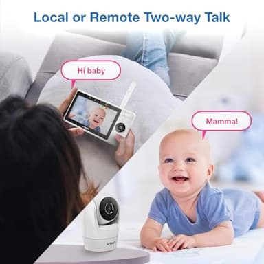 VTech Upgraded Smart WiFi Baby Monitor, 1080p FHD Camera and 5" HD IPS Display, Free App with Motion Video, Sound/Motion Detection and Notifications, Fully Remote Pan-Tilt-Zoom: VM901 - Image 10