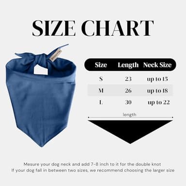 Duggyta Premium Solid Navy Dog Bandana, Luxury Soft Cotton Adjustable Triangle Scarf for Medium Dogs, Comfortable, Stylish, and Customizable for All Seasons, Dog Accessories - Image 2