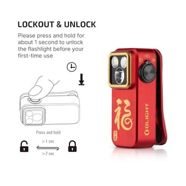 OLIGHT Oclip Pro EDC Flashlight Clip-on Light, Rechargeable 500 Lumens with Three Lighting Solutions Type-C Charging, Magnetic Flash Lights for Signaling, Cycling, Outdoor or Indoor Use(FS Red) - Image 4