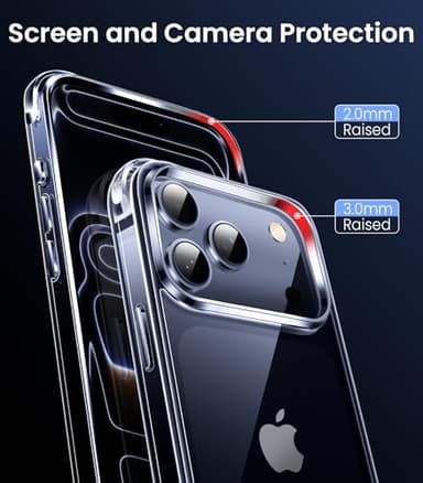 Mkeke for iPhone 17 Pro Max Case Clear, [Not Yellowing] [Military-Grade Drop Protection] Protective Clear for Apple 17 Pro Max Case with Shockproof Bumper 2025 - Image 5