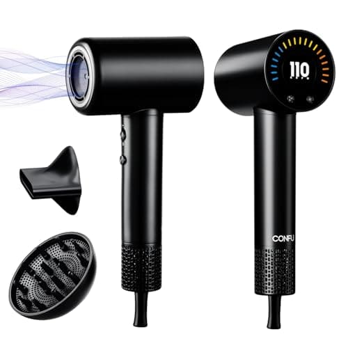 CONFU Hair Dryer, 110000 RPM Fast Drying Blow Dryer with Magnetic Diffuser and Concentrator, Professional Lightweight Ionic Hair Dryer for Women and Men - Image 1