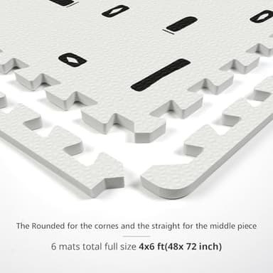 PIGLOG Baby Foam Play Mat-72”x 48” Baby Playmat,6-Piece Interlocking Foam Floor Tiles,Puzzle Mat for Infants and Toddlers,Waterproof,Non Toxic Play Mat for Tummy Time Mat(Arrow) - Image 4