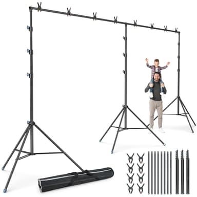 LINCO Backdrop Stand for Parties Heavy Duty Photography Video Studio Background Kit for Wedding Parties Photo Shooting (13x20 ft) - Image 1