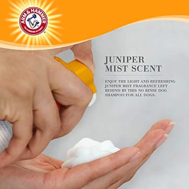 Arm & Hammer for Pets Ultra Fresh Dog Deodorizing Foam, Juniper Mist Scent - No Rinse Waterless Dog Shampoo for Smelly Dogs, Pet Deodorizer, Bathing Supplies, 8 Fl Oz - Image 4