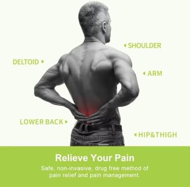 AUVON Dual Channel TENS Unit Muscle Stimulator Machine with 20 Modes, 2" and 2"x4" TENS Unit Electrode Pads - Image 2