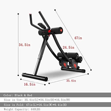 Fitlaya Fitness ab machine, ab workout equipment for home gym, Height Adjustable ab trainer, foldable fitness equipment. - Image 2