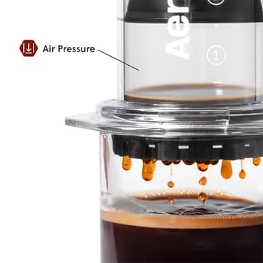 AeroPress Clear Coffee Press - All-in-One French Press, Pour-Over & Espresso Style Manual Brewer, 2 Min Brew for Less Bitterness, More Flavor, Small Portable Coffee Maker, Travel & Camping - Image 4