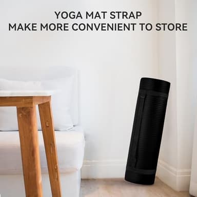 Fitvids All Purpose 1/2-Inch Extra Thick High Density Anti-Tear Exercise Yoga Mat with Carrying Strap, Black - Image 7