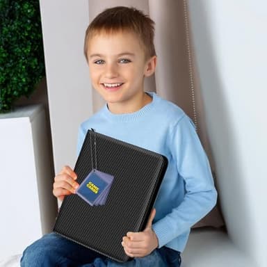 Mlikero Card Binder 9 Pocket, Trading Card Binder with Card Display Design, 720 Double Sided Pocket PU Collection Binder, Card Albums for MTG, TCG, and Sports Cards - Image 2