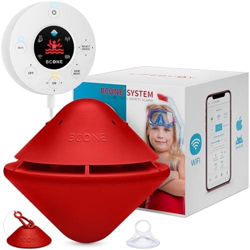 BCONE® System Pool Alarm by Lifebuoy® | Certified ASTM F2208 Floating Pool Alarm | Loud Pool Safety Alarms on Home & Pool Units | Connects to Alexa | Pool Alarms for Inground Pools and Above-Ground - Image 1