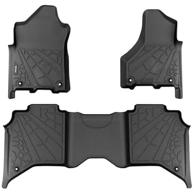 KARPAL Floor Mats for Ram 2500/3500 Crew Cab 2019-2025, TPE All-Weather Floor Liners 1st & 2nd Row Car Mats, Ram Accessories - Image 1