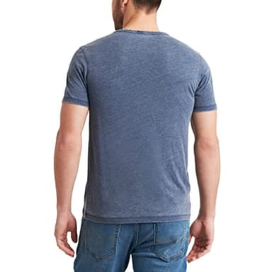Lucky Brand mens Venice Burnout Notch Neck Tee T Shirt, American Navy, X-Large US - Image 2