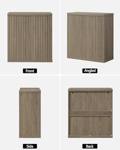 SICOTAS Buffet Cabinet with Storage Accent Sideboard Modern Credenza with Doors & Shelves Fluted Media Console Mid Century Coffee Bar Table for Living Room Kitchen Dining Room Hallway (4PCS) - Image 9