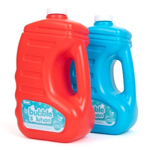 Darice 2 Pack 128oz Bubble Solution Refill for Bubble Machines & Blowers - Easter, Weddings, Birthdays, Outdoor - 4 Big Bubble Wands Included - Non-Toxic Safe for Toddlers & Kids, Colors May Vary - Image 1