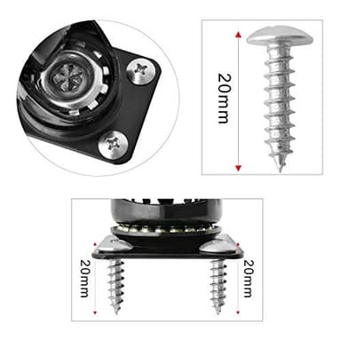 Moogiitools 2 inch Caster Wheels Set of 4（Pcs）, Lockable Bearing Plate Caster Wheels with Brakes, 360-degree Swivel Casters - Image 6