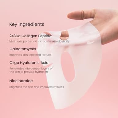 BIODANCE Bio-Collagen Real Deep Mask, Hydrating Overnight Hydrogel Mask, Pore Minimizing, Plumping, Elasticity Improvement, Korean Skincare, Stocking Stuffers for Teen Girls | 1.19oz(34g) x 16ea - Image 5