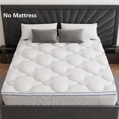 Belffin Pillow Top Mattress Topper King Size, Mattress Pad Cover with 8-21 Inch Deep Pocket, Bed Mattress Protector for Back Pain Relief Soft Breathable Overfilled Down Alternative Filling, White - Image 7