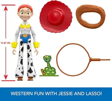 Mattel Disney Pixar Toy Story Launching Lasso Action Figure & Accessories Set with 12-inch Jessie Collectible Toy, 'Rope' Launcher, Lasso & Snake - Image 2