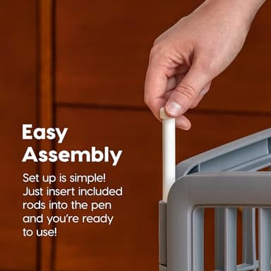 IRIS USA Puppy Playpen Dog Playpen Fence Enclosure with Dog Gate Door - Indoor Pet Playpen - 4 or 8 Panel - Image 3