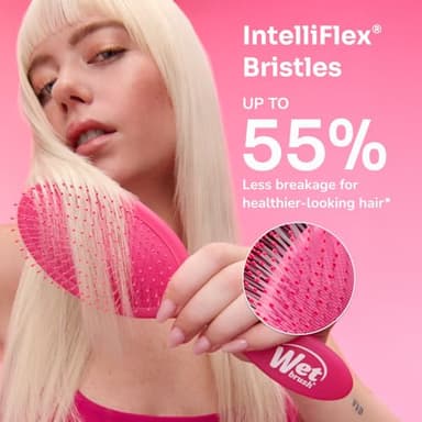 Wet Brush Original Detangler Hair Brush, Grey Leopard (Safari), Ultra-Soft IntelliFlex Bristles, Detangling Bristles Glide Through Tangles (Wet Dry & Damaged Hair), Women & Men (Pack of 2) - Image 5