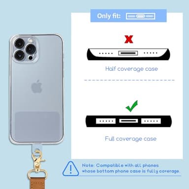 Yonlevres Phone Lanyard Crossbody Wrist Strap, Black Cell Phone Lanyards for around the Neck Wristlet Adjustable Strap for Keys Case ID Badges Accessories - Image 7