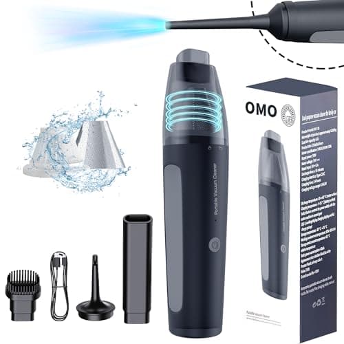 OMO Handheld Handheld Vacuum, 13000PA Portable Cordless Car Vacuum Cleaner, Suction and Blow 2 in 1 Dust Removal Vacuum Cleaner for Car, Home, Office, Pet.Blue - Image 1
