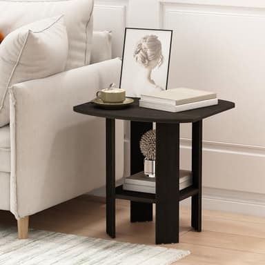 Furinno Simple Design End/SideTable, Espresso - Image 2