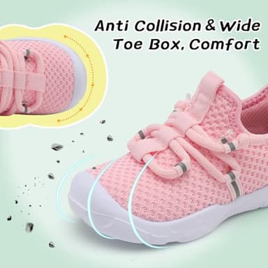 Centipede Demon Toddler Shoes Boys Girls Barefoot Shoes Kids Baby Breathable Walking Running Shoe Slip on Sneakers Lightweight Outdoor Athletic Tennis Shoe 4.5 Toddler Pink - Image 3