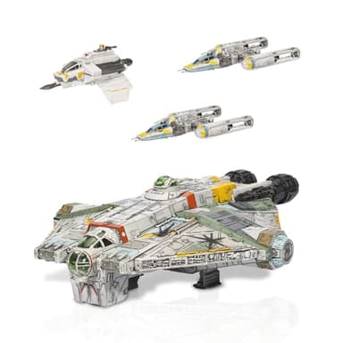 Star Wars™ Micro Galaxy Squadron Ghost (Secret Mission) - 15-Inch Vehicle with Three Additional Vehicles Plus Ten Micro Figures Accessories - Image 7