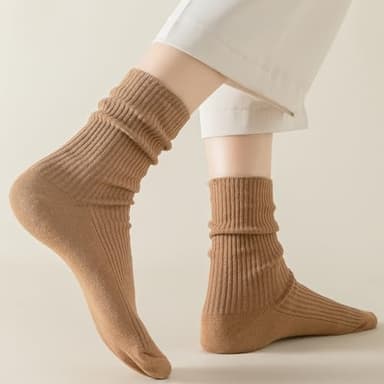 Flydo 6 Pack Women's Crew Socks - Cotton, Cute Casual Athletic Soft Aesthetic - Image 5