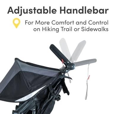 BOB Gear Revolution Flex 3.0 Duallie Double Jogging Stroller, Graphite Black - Image 6