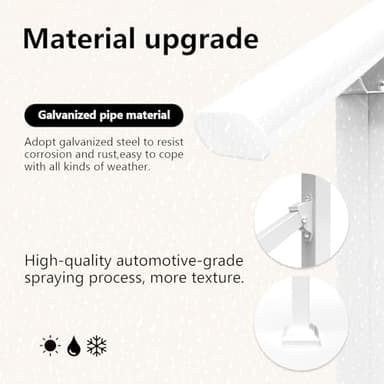 Arti-Life Hand Rails for Outdoor Steps,Railings for Outdoor Steps,Handrails for Outdoor Steps,Porch Handrail Kit White for Concrete,Brick,Wood Steps (White, 2 Step) - Image 4