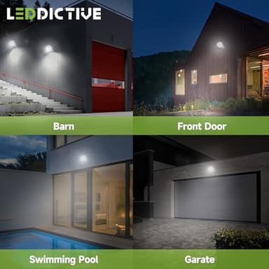 Leddictive 150W LED Barn Light, 20000LM Dusk to Dawn Outdoor Yard Light with Photocell, 6500K Daylight, Adjustable Angle IP66 Waterproof Street Lights for Barn/Yard/Garage/Security/Farmhouse - Image 8