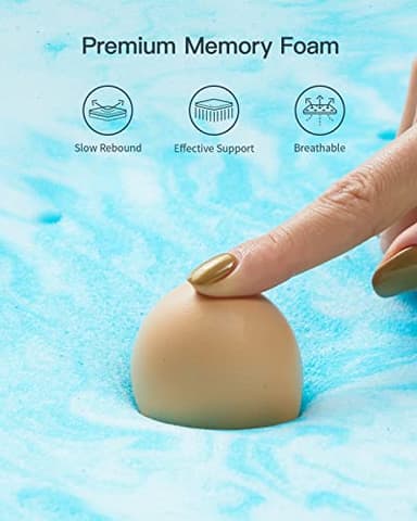 PERLECARE 3 Inch Twin XL Memory Foam Mattress Topper, Cooling Gel Infused Mattress Pad, Ventilated Bed Topper for Pressure Relief, CertiPUR-US Certified, Dorm Room Essentials, Blue - Image 2