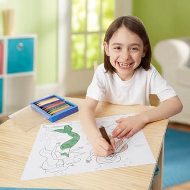 Melissa & Doug Jumbo 50-Page Kids' Coloring Pad - Horses, Hearts, Flowers, and More Princess Large Coloring Book for Ages 3+ - FSC-Certified - Image 2