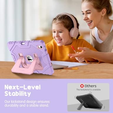 Fintie Kids Friendly Case for iPad (A16) 11th Generation 11 Inch (2025), iPad 10th Generation 10.9 Inch (2022), Fully-Body Rugged Heavy Duty Shockproof Protective Case with Kickstand, Purple - Image 5