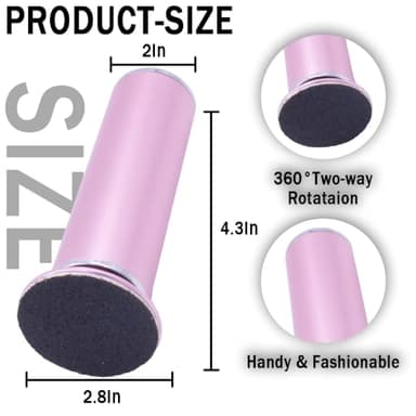 Dr.Pedi Electric Callus Remover for Feet Speed Adjustable Electric Foot File with 60pcs Replacement Sandpaper Discs Pro Pedicure Foot Filer Dead Dry Hard Skin Calluses Foot Grinder Pink - Image 8