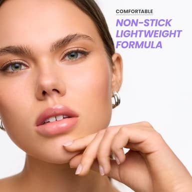 Wonderskin Lip Gloss Blading Top Gloss, Clear Glitter Lip Gloss, Hydrating and High Shine Finish Lip Makeup (Clear Shine) - Image 5