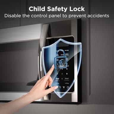 BLACK+DECKER Over the Range Microwave Oven with Vent and One-Touch Auto Cooking, 1.7 cu. ft. OTR Over Stove Microwave, Stainless Steel, 1000 Watts, EM044K6CE-SS - Image 6