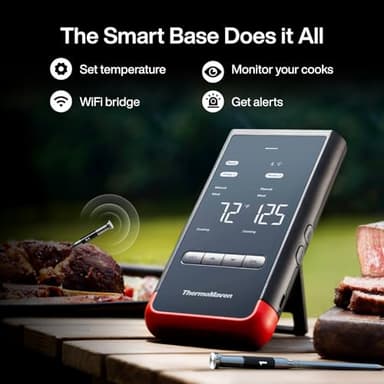 ThermoMaven Smart Bluetooth Wireless Meat Thermometer: Standalone Base, WiFi Unlimited Range, 6 Sensors with NIST Certified Accuracy, 2 Probes for Kitchen, BBQ, Grill, Oven, Smoker, Rotisserie - Image 2