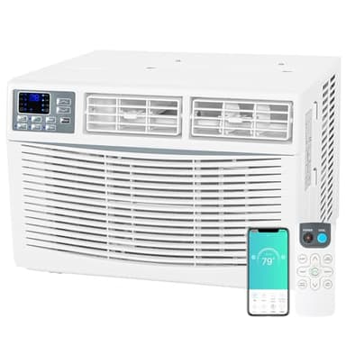 WiFi Enabled 12,000 BTU Window Air Conditioner, Smart Window AC Unit with Remote, Energy Saving, Easy Install Kit, Cools up to 550 Square Feet - Image 1