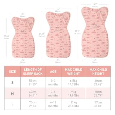 Knirose 3-Way Wearable Swaddle Blankets Sleep Sacks with Arms Up, Hands Up Sleeping Sack Easy Diaper Changing Sleeping Bag for Baby Boy Girl Newborns Transitions to Arms-Free Calms Startle Reflex - Image 6