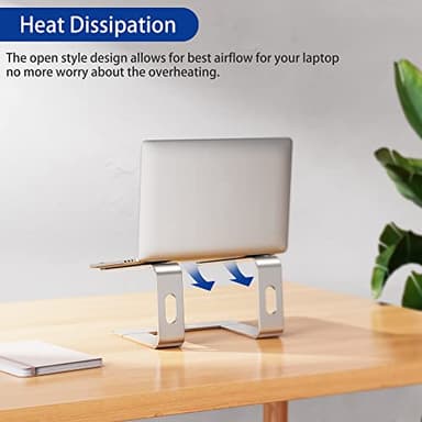 BESIGN LS03 Aluminum Laptop Stand, Ergonomic Detachable Computer Stand, Notebook Riser Compatible with Air, Pro, Dell, HP, Lenovo More 10-15.6" Laptops, Silver - Image 6